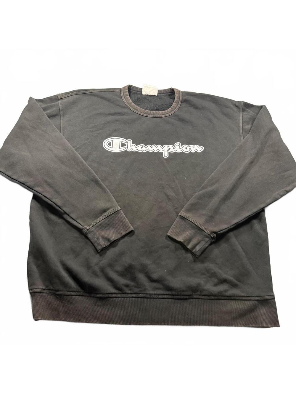 Champion Authentic Athleticwear Script Logo Crewneck Sweatshirt Black XL